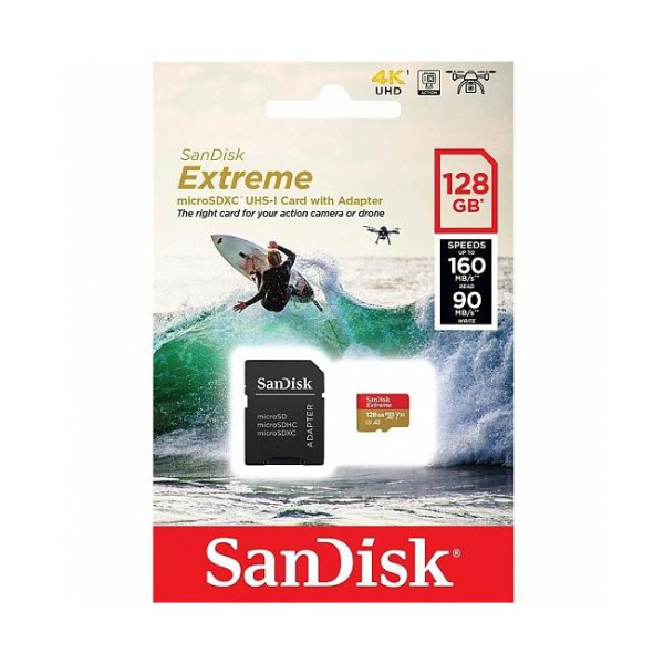 Карта памяти SanDisk Extreme Pro MicroSD (128 Гб)
